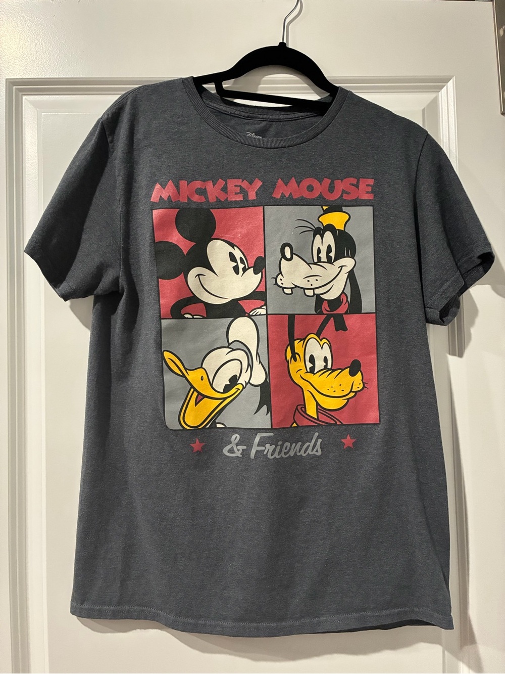 Disney Mickey Mouse & Friends Graphic Tee - Charcoal, Red, Yellow